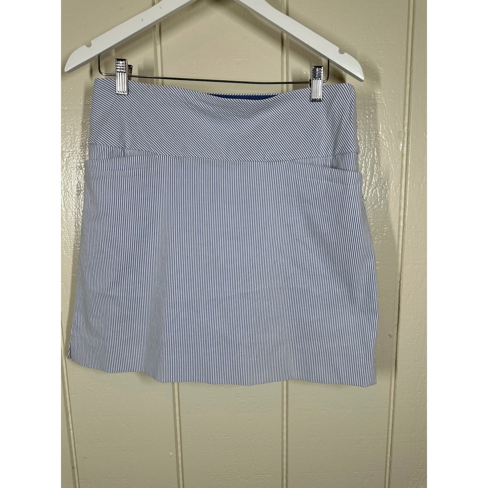S.C. & Co. Skort Womens M Blue Pinstripe Golf Tennis Active Good Condition